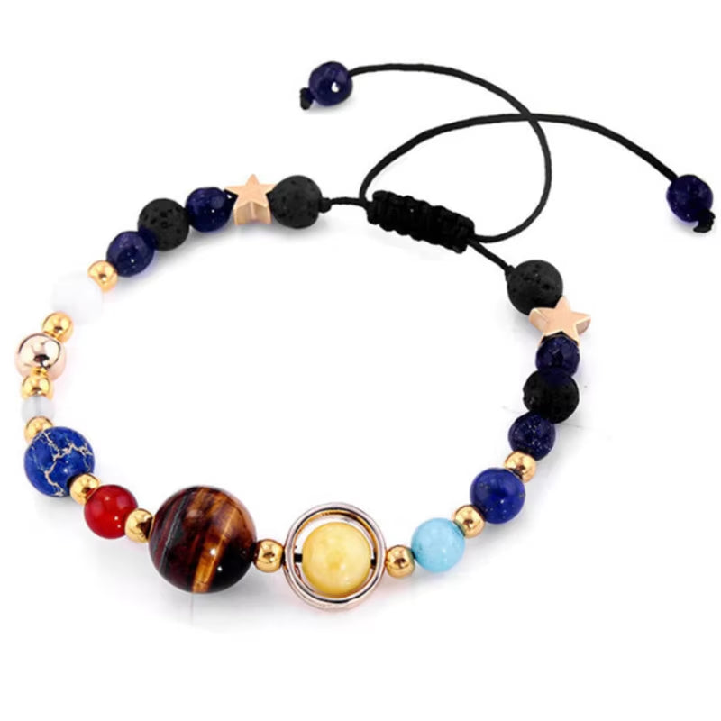 2024 Eight Planets Bead Bracelet Men Natural Stone Universe Yoga Solar Chakra Bracelet for Women Men Jewelry Gifts Drop Shipping